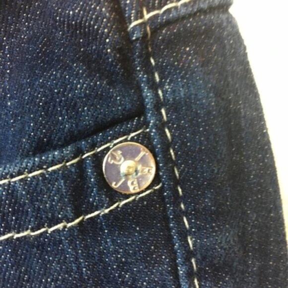 True Religion Jeans Women Size 24 Billy Flap Pocket Sparkle Butt Bling Crystals - Picture 5 of 14